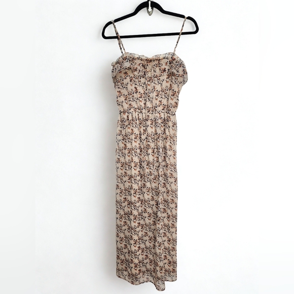 Fire Los Angeles Dresses & Skirts - Fire Los Angeles Brown and Tan Maxi Sundress